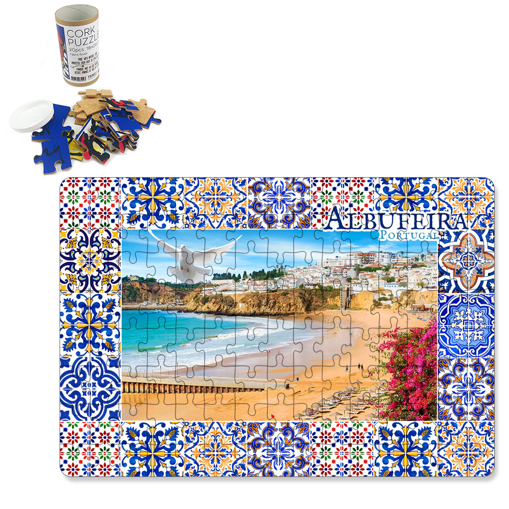 Puzzle with cardboard tube box