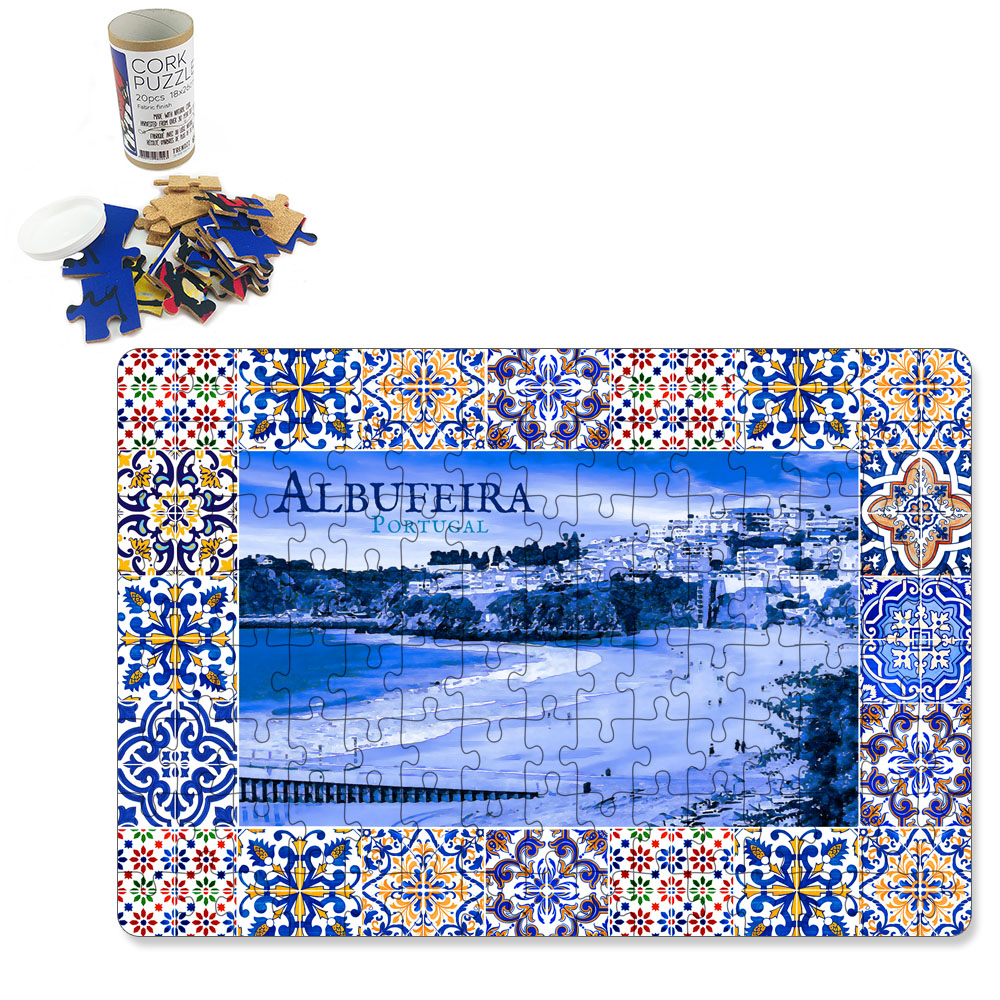 Puzzle with cardboard tube box