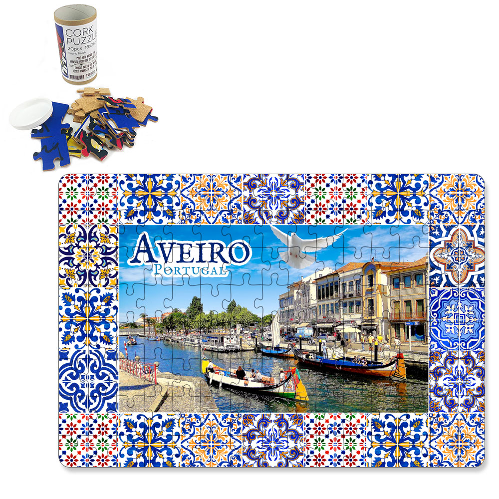 Puzzle with cardboard tube box