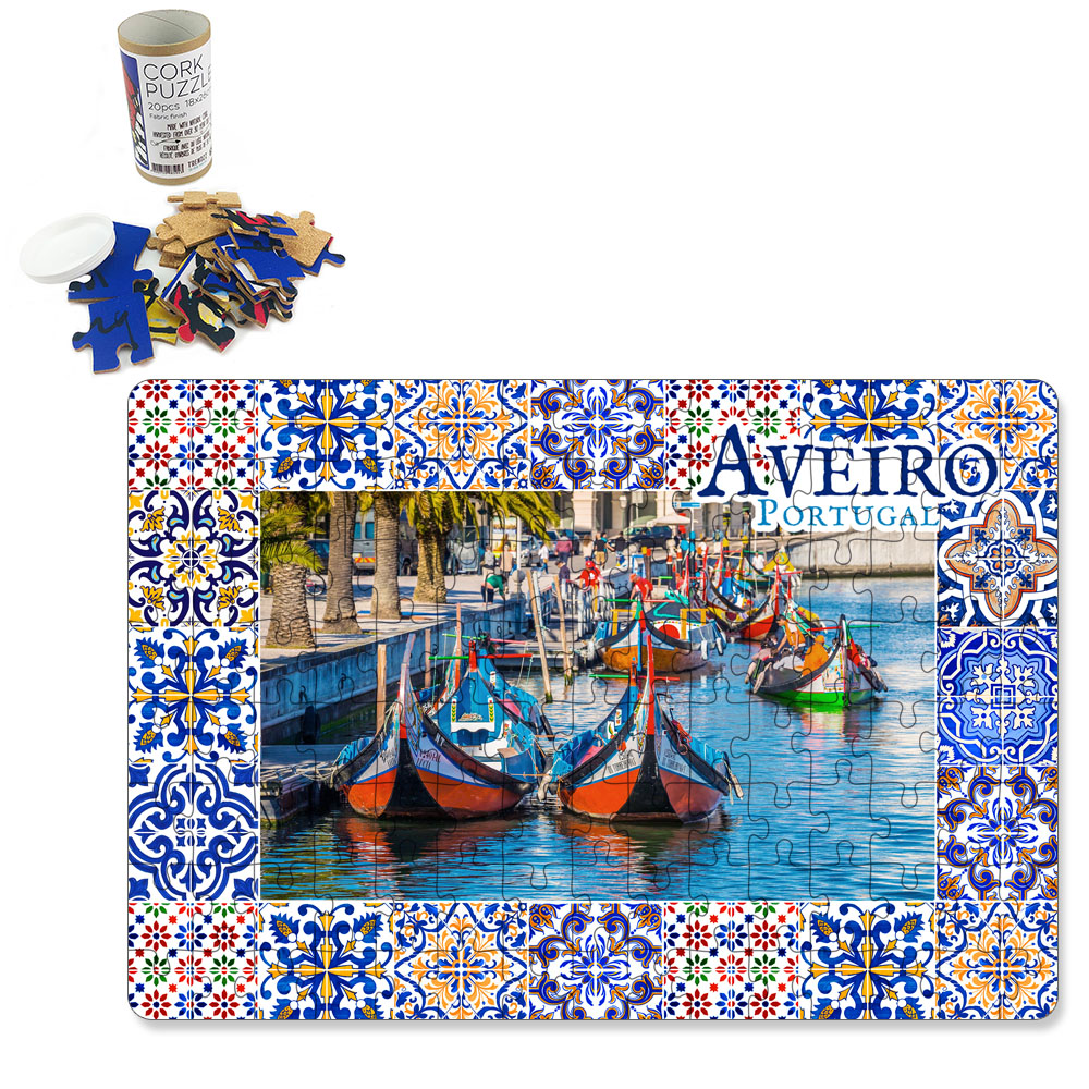 Puzzle with cardboard tube box