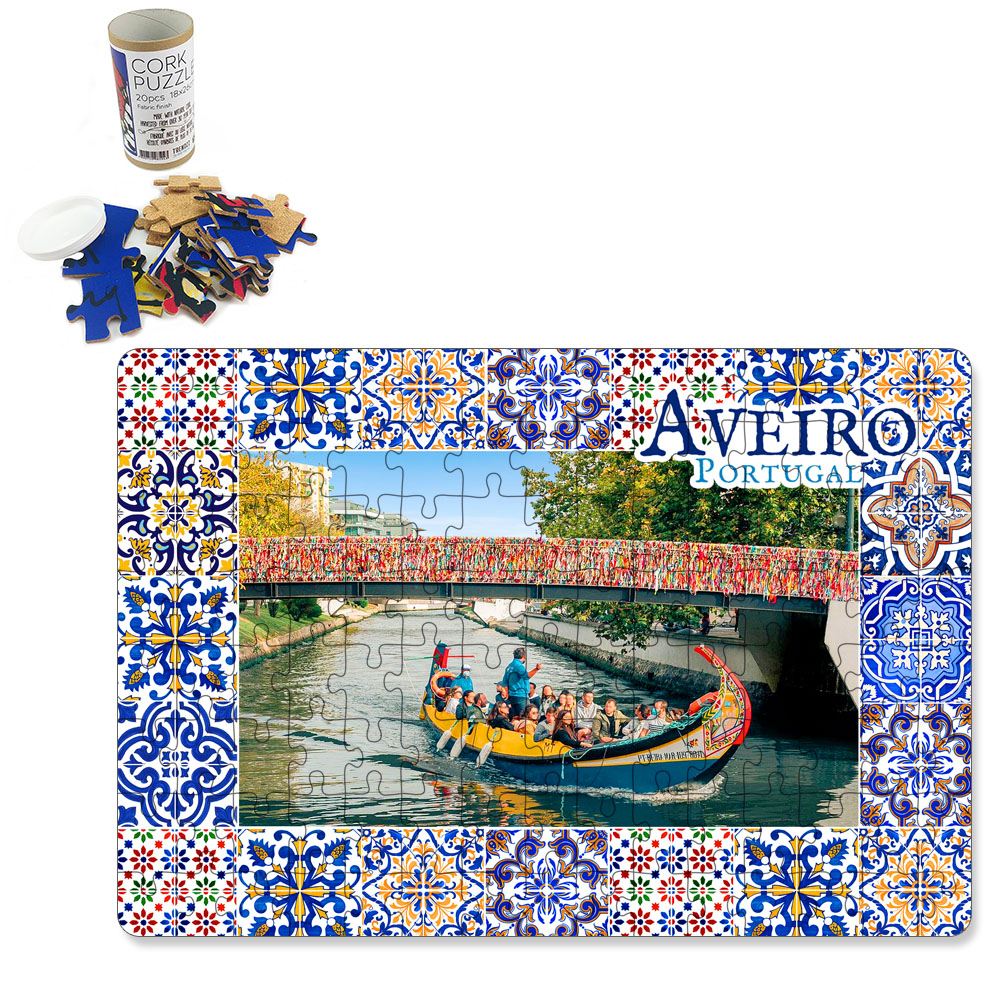 Puzzle with cardboard tube box