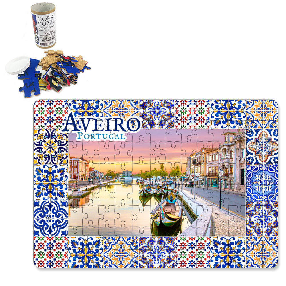 Puzzle with cardboard tube box