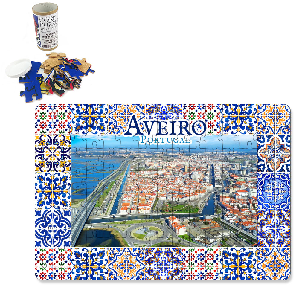 Puzzle with cardboard tube box