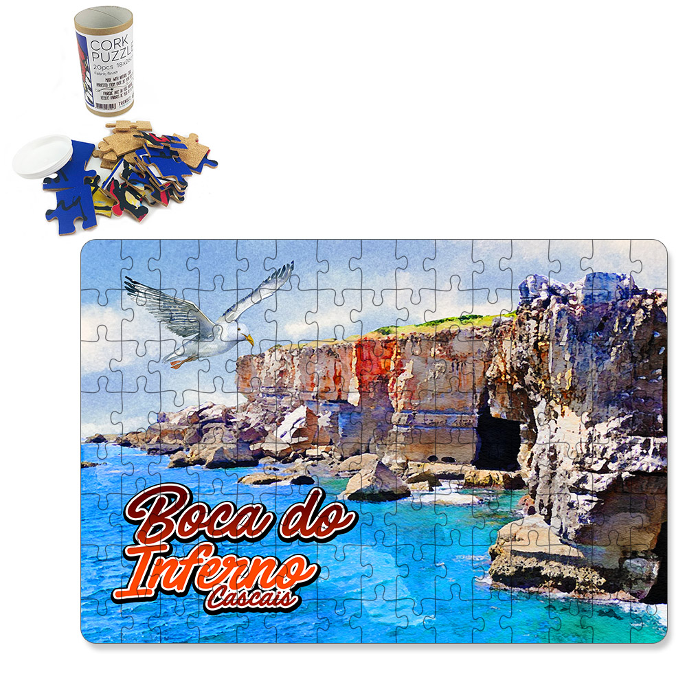 Puzzle with tube box