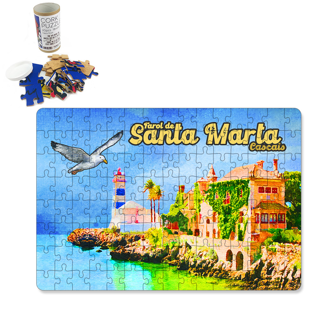 Puzzle with tube box