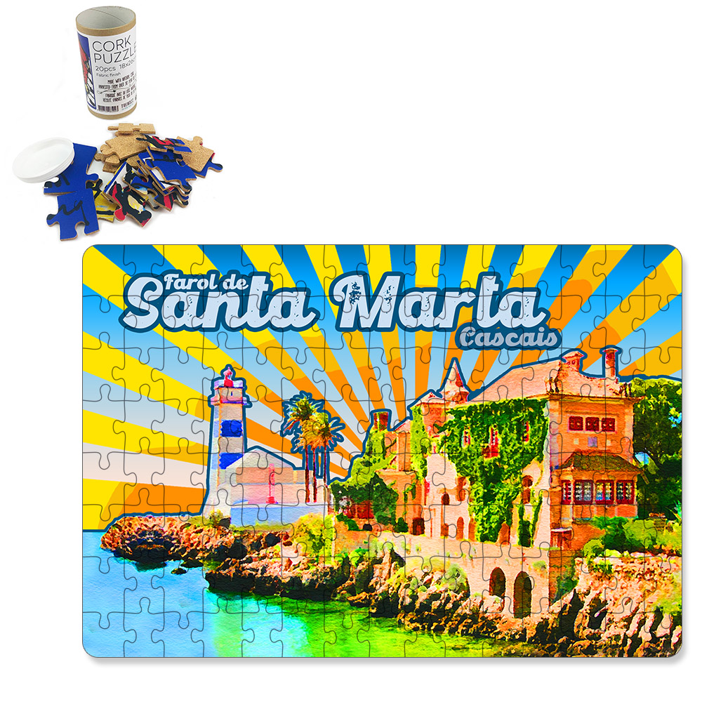 Puzzle with tube box