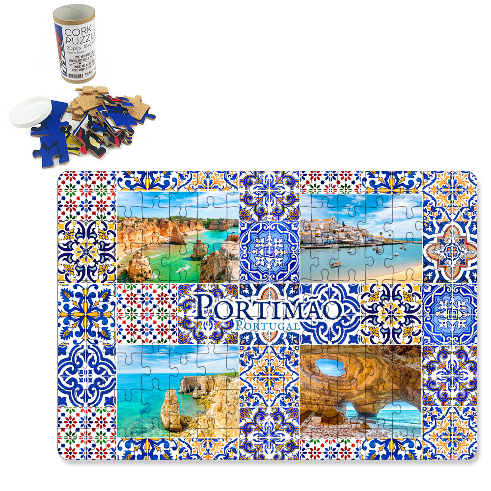 Puzzle with cardboard tube box