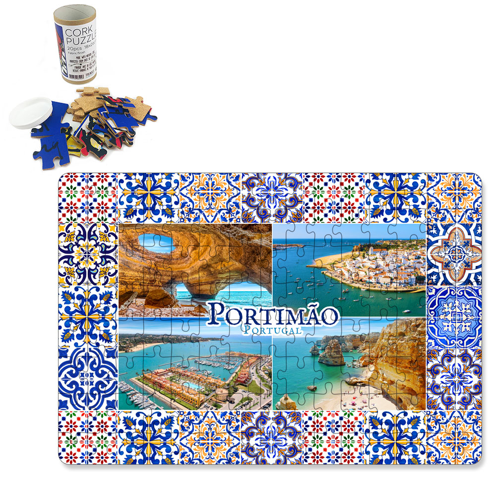 Puzzle with cardboard tube box