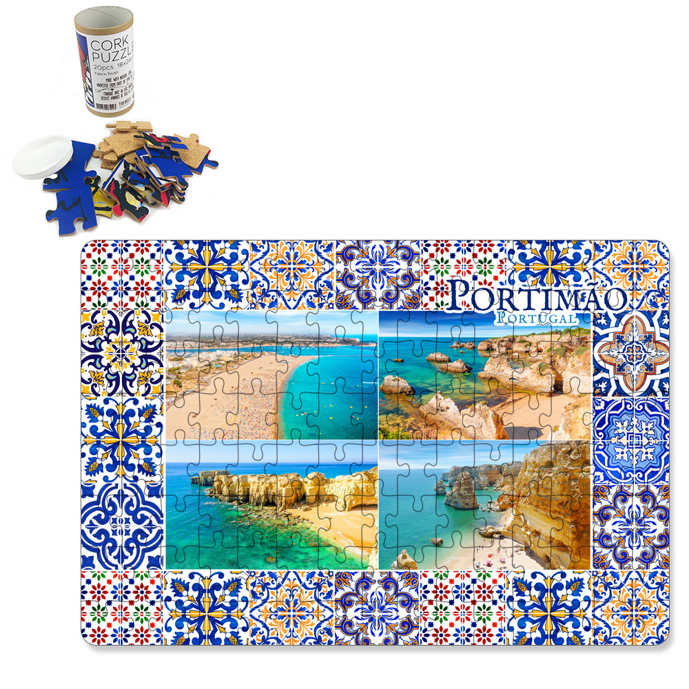 Puzzle with cardboard tube box