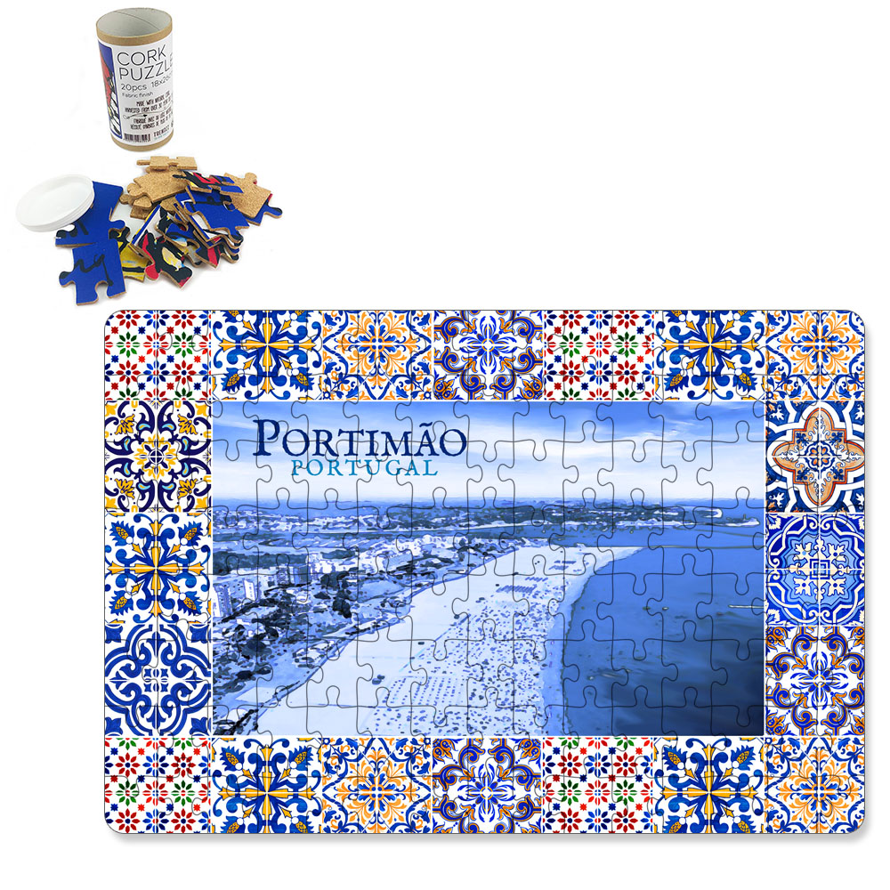 Puzzle with cardboard tube box