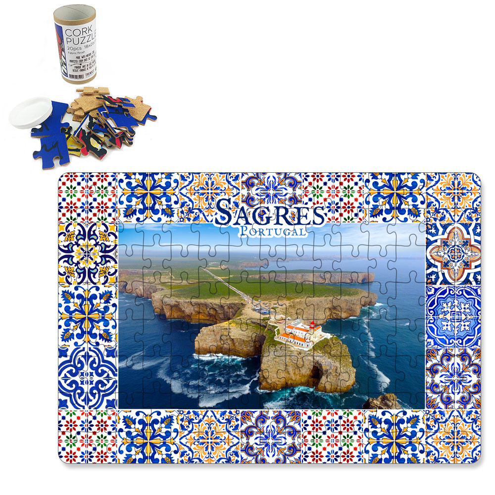 Puzzle with cardboard tube box