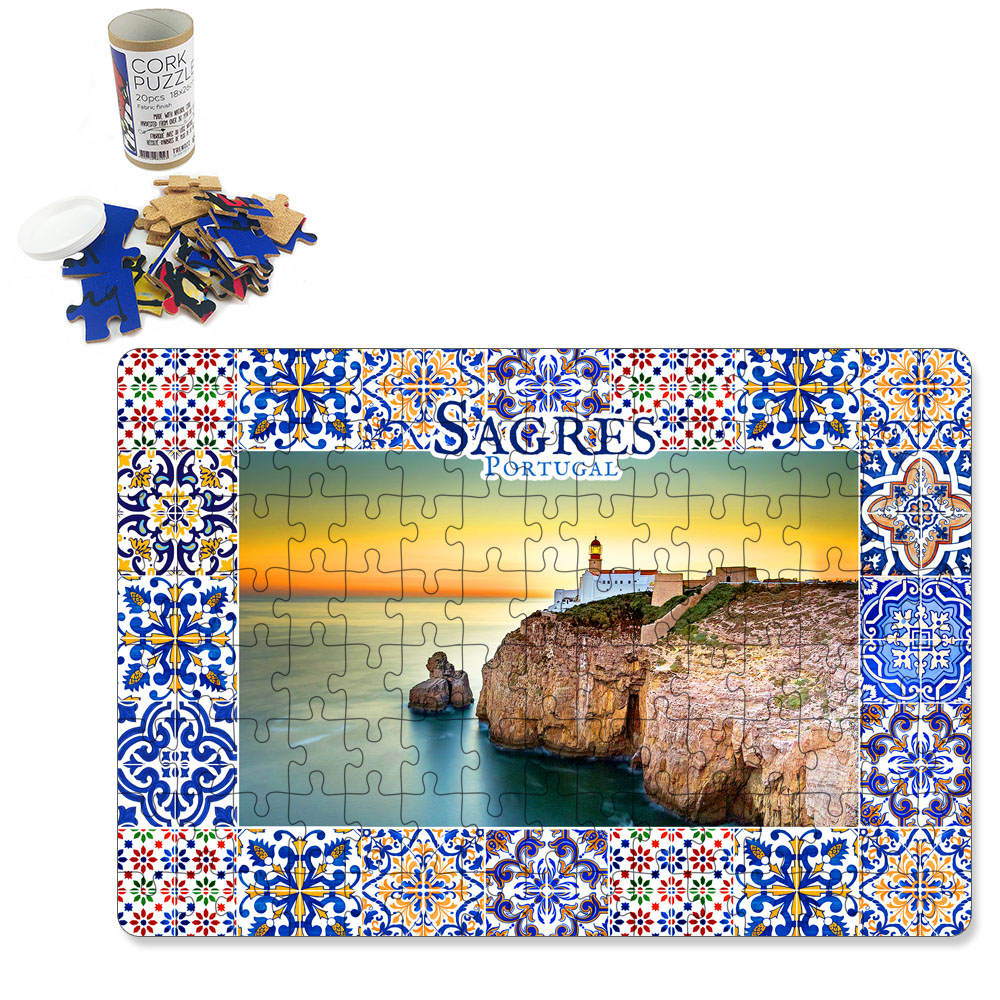 Puzzle with cardboard tube box