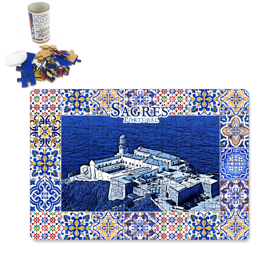 Puzzle with cardboard tube box