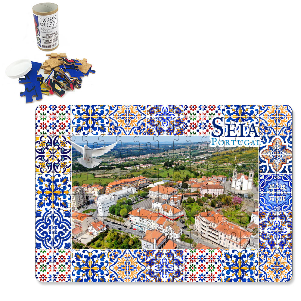 Puzzle with cardboard tube box