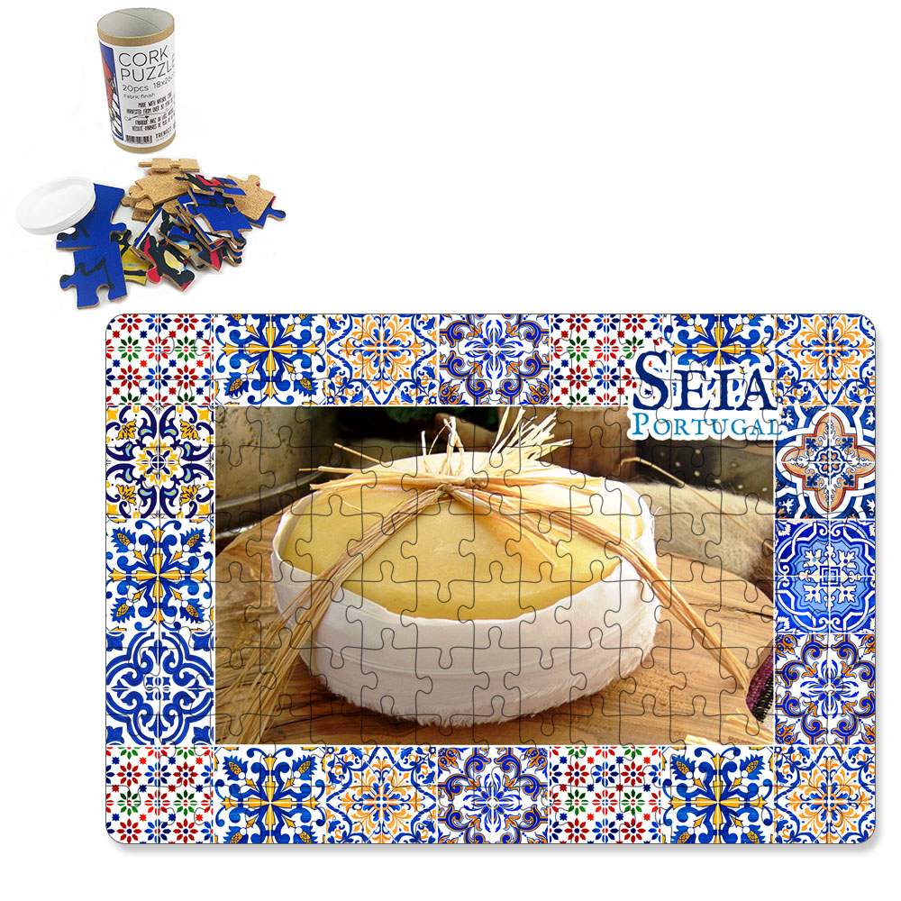 Puzzle with cardboard tube box