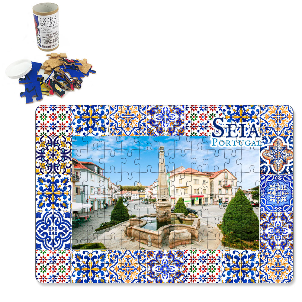 Puzzle with cardboard tube box