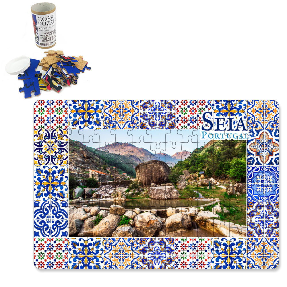 Puzzle with cardboard tube box