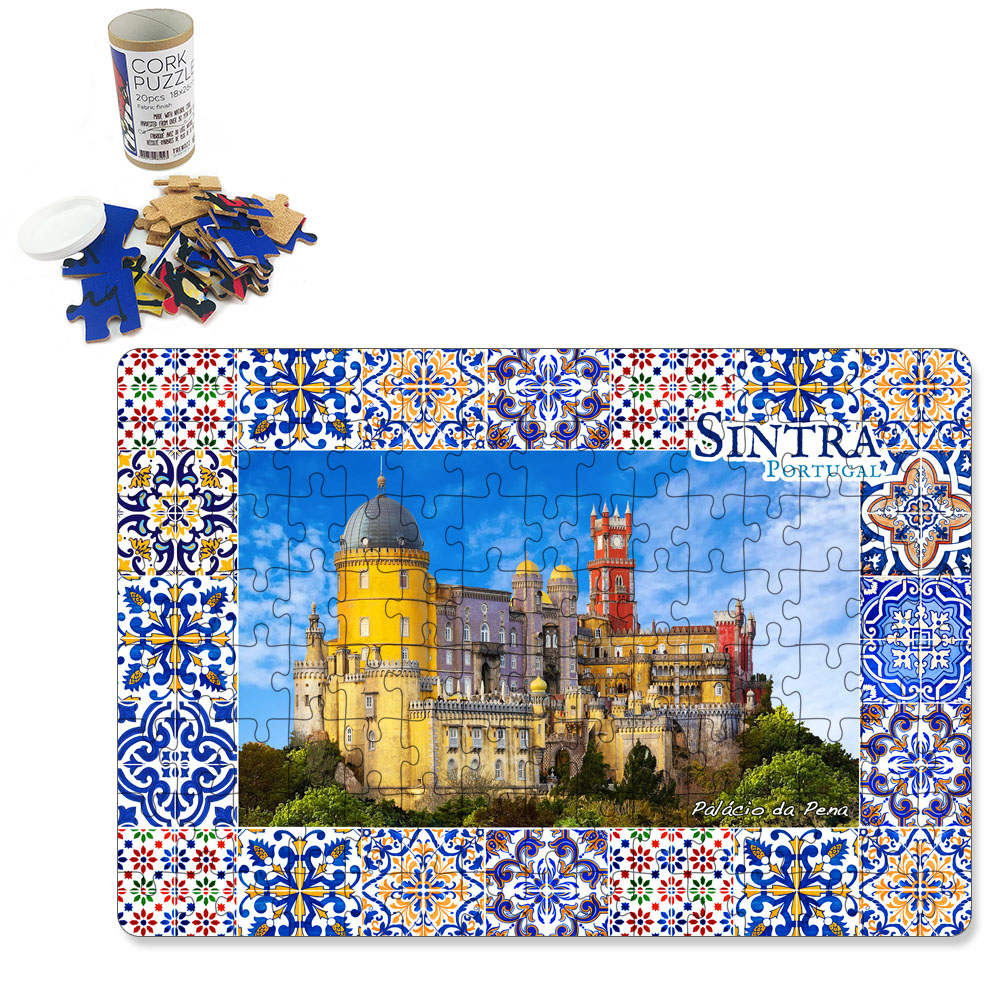 Puzzle with cardboard tube box