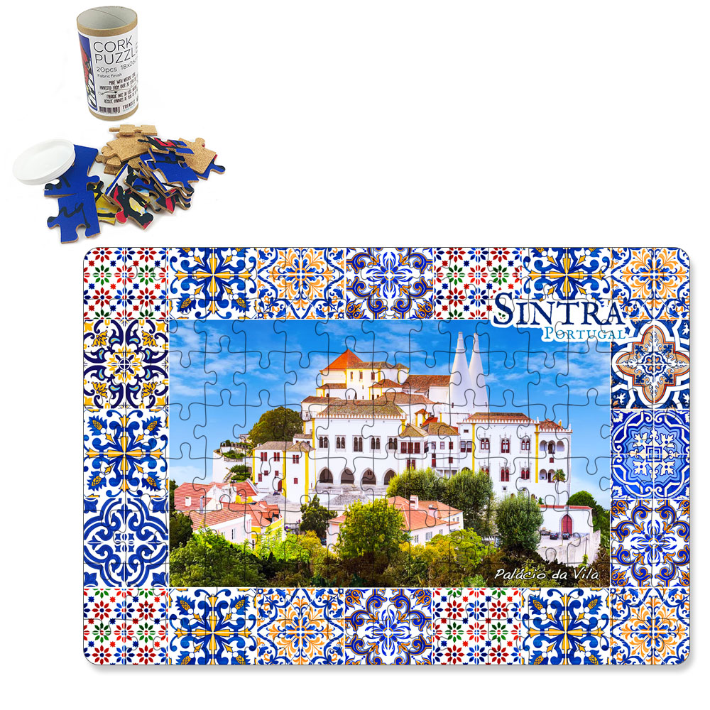 Puzzle with cardboard tube box