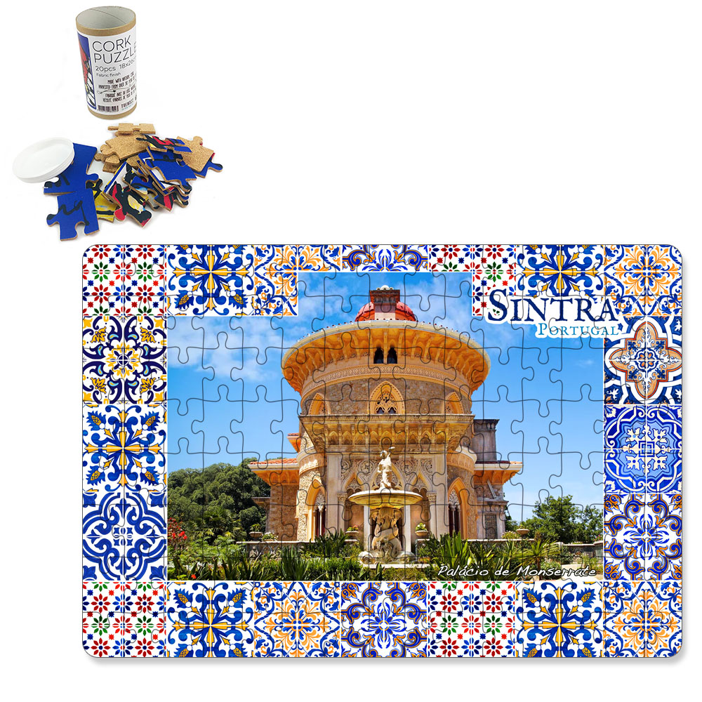 Puzzle with cardboard tube box