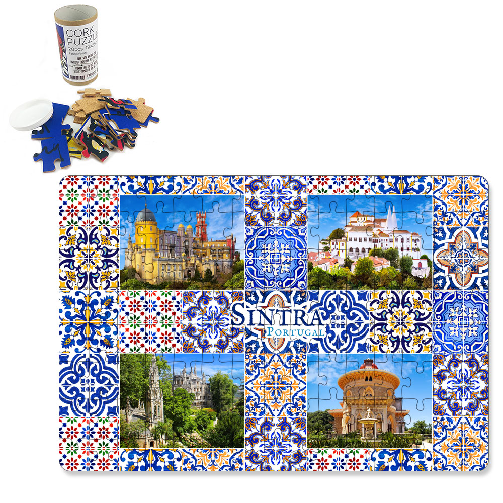 Puzzle with cardboard tube box