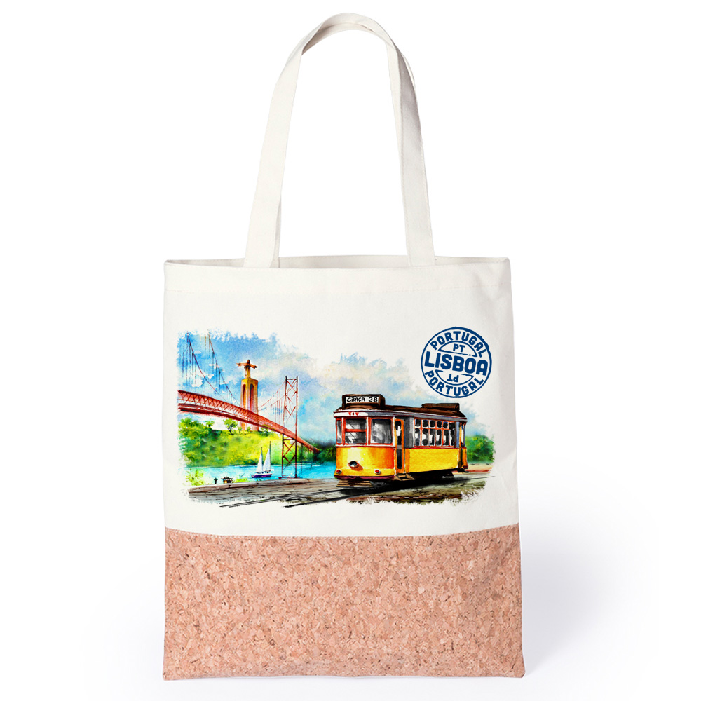 Cotton and cork bag