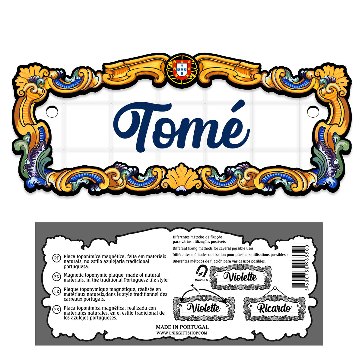 Toponymic plaque