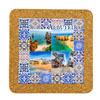Tile square 15cm with base in cork