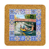 Tile square 15cm with base in cork