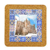 Tile square 15cm with base in cork