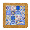 Tile square 15cm with base in cork