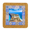 Tile square 15cm with base in cork