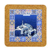 Tile square 15cm with base in cork