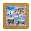 Tile square 15cm with base in cork