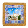 Tile square 15cm with base in cork