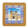 Tile square 15cm with base in cork