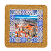 Tile square 15cm with base in cork