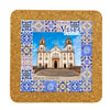 Tile square 15cm with base in cork