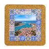 Tile square 15cm with base in cork