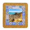 Tile square 15cm with base in cork